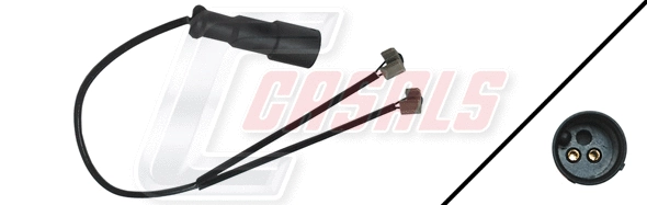 Warning Contact, brake pad wear (50122)