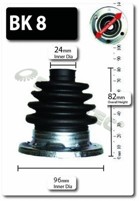 Bellow Kit, drive shaft (BK8)