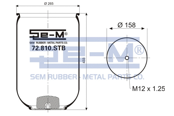 Bellow, air suspension (72.810.STB)