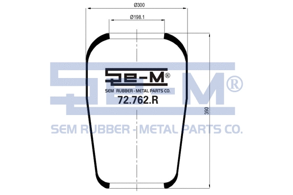 Bellow, air suspension (72.762.R)