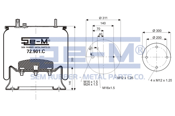 Bellow, air suspension (72.901.C)