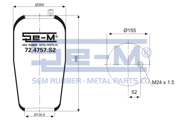 Bellow, air suspension (72.4757.S2)