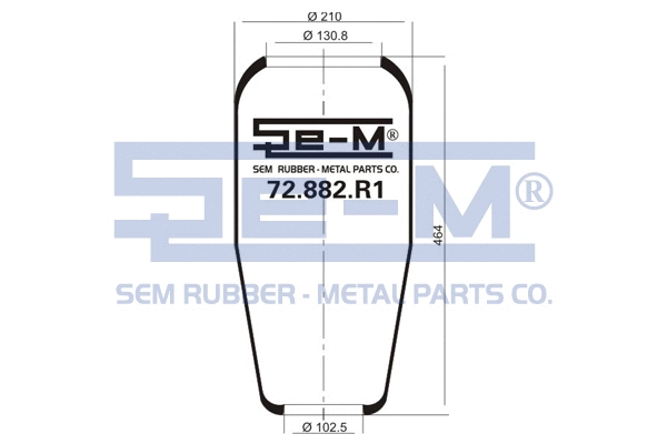 Bellow, air suspension (72.882.R1)
