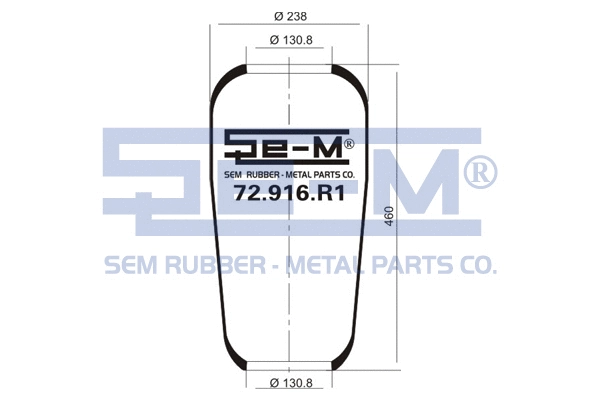 Bellow, air suspension (72.916.R1)