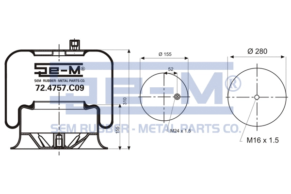 Bellow, air suspension (72.4757.C09)