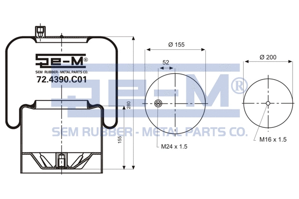 Bellow, air suspension (72.4390.C01)