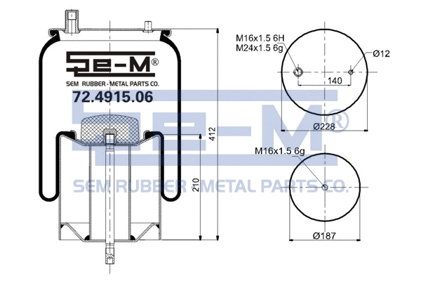 Bellow, air suspension (72.4915.C06)