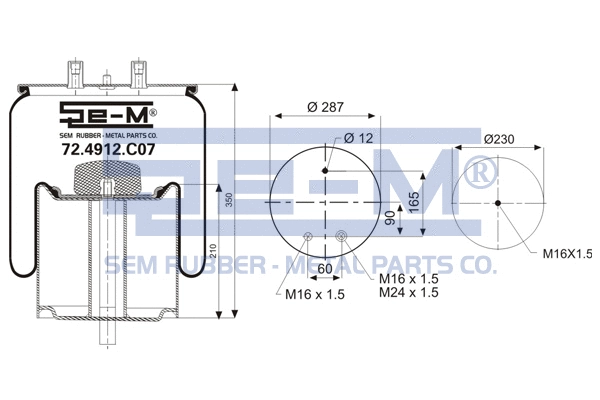 Bellow, air suspension (72.4912.C07)