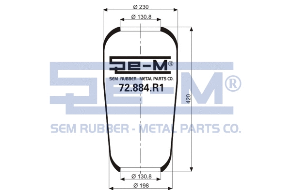 Bellow, air suspension (72.884.R1)