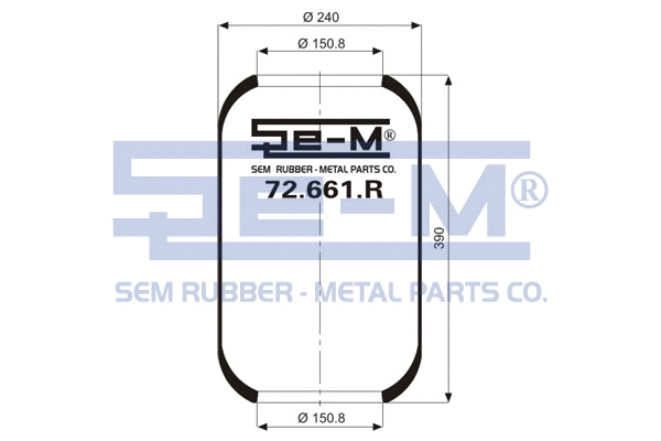 Bellow, air suspension (72.661.R)