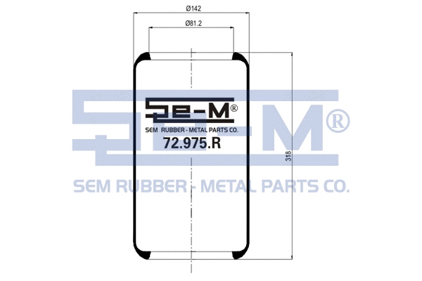 Bellow, air suspension (72.975.R)