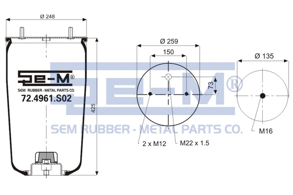 Bellow, air suspension (72.4961.S02)