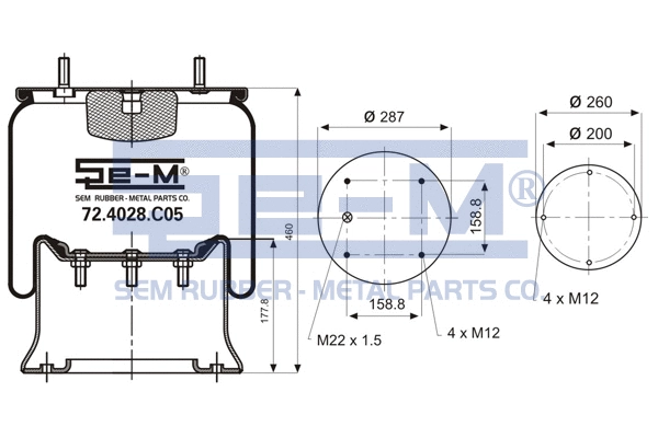 Bellow, air suspension (72.4028.C05)