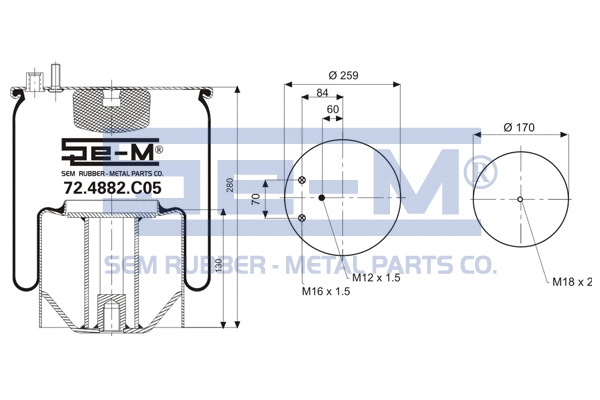 Bellow, air suspension (72.4882.C05)