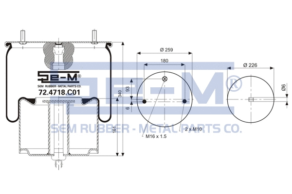 Bellow, air suspension (72.4718.C01)