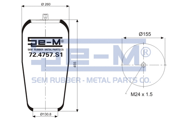Bellow, air suspension (72.4757.S1)