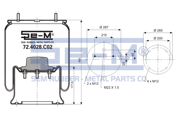 Bellow, air suspension (72.4028.C02)