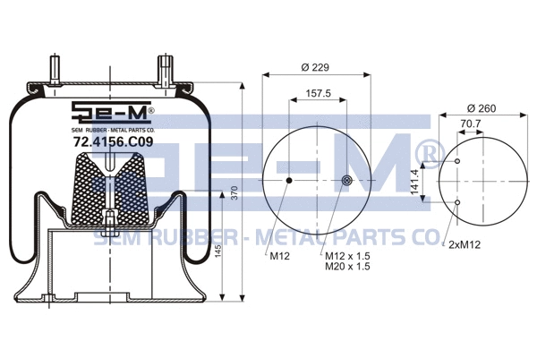 Bellow, air suspension (72.4156.C09)