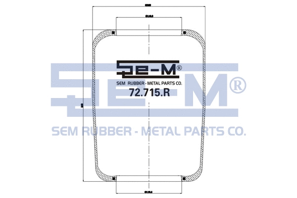 Bellow, air suspension (72.715.R)