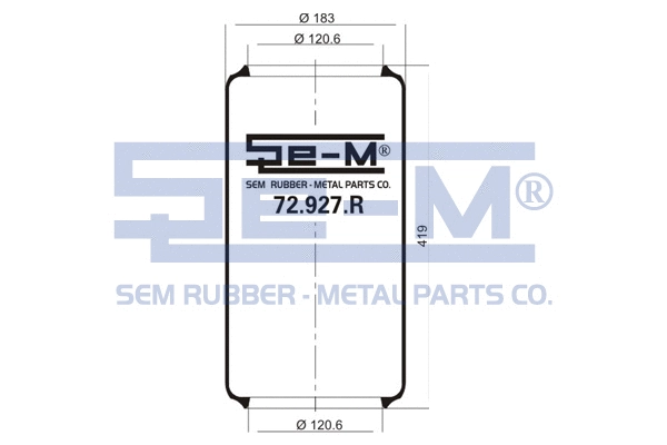 Bellow, air suspension (72.927.R)