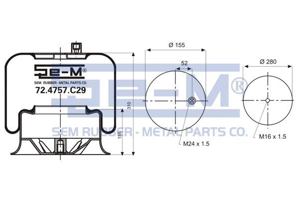 Bellow, air suspension (72.4757.C29)