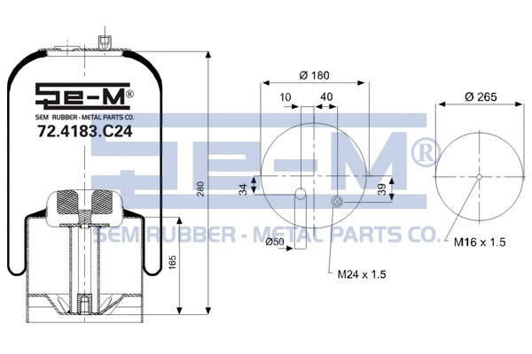 Bellow, air suspension (72.4183.C24)