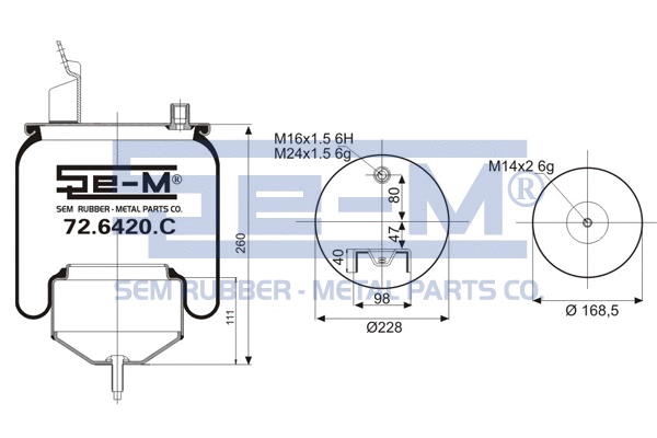 Bellow, air suspension (72.6420.C)