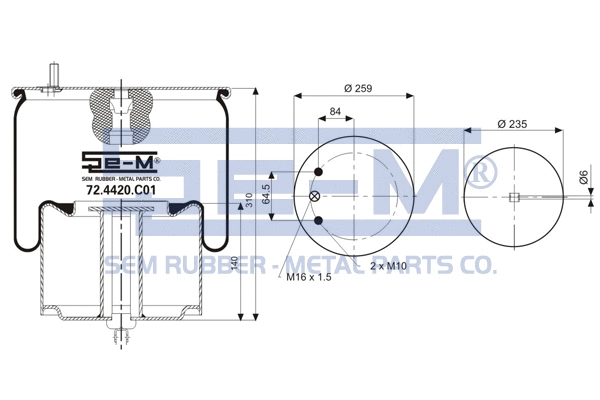 Bellow, air suspension (72.4420.C01)