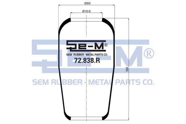 Bellow, air suspension (72.838.R)