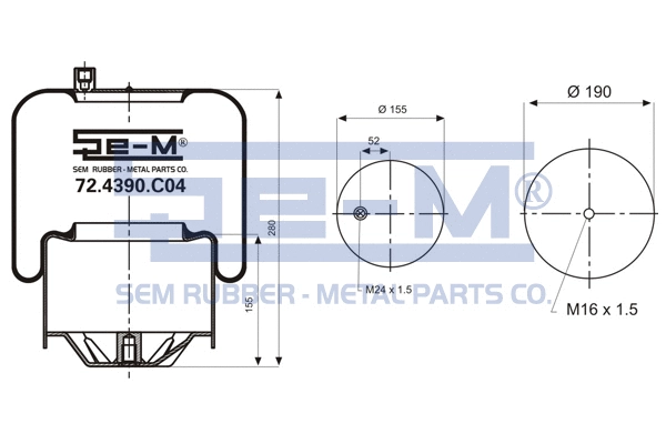Bellow, air suspension (72.4390.C04)