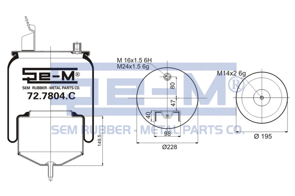 Bellow, air suspension (72.7804.C)