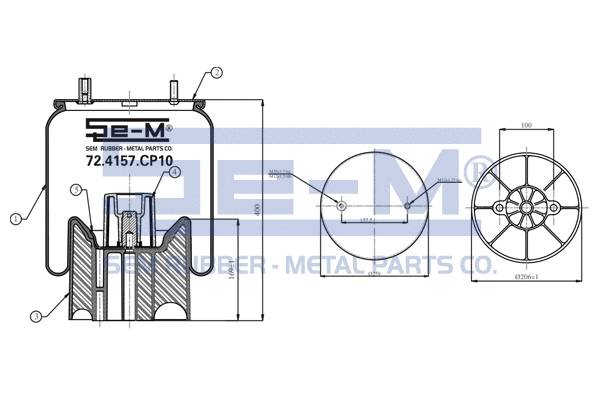 Bellow, air suspension (72.4157.CP10)