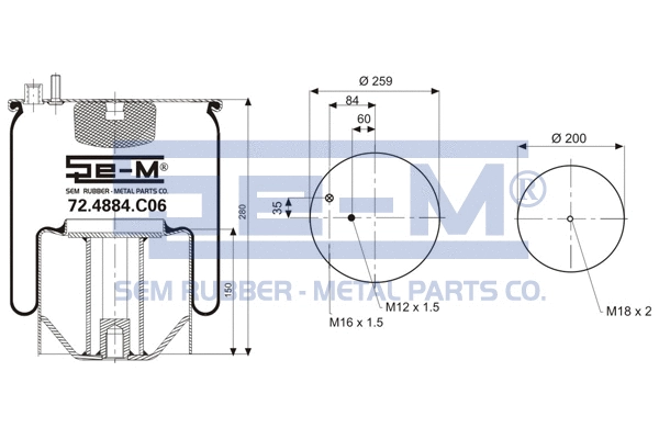 Bellow, air suspension (72.4884.C06)