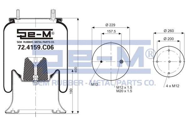 Bellow, air suspension (72.4159.C06)