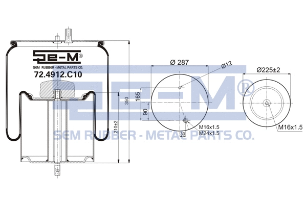 Bellow, air suspension (72.4912.C10)