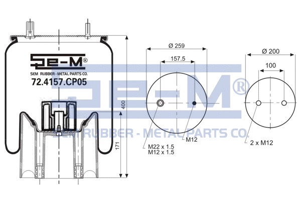 Bellow, air suspension (72.4157.CP05)