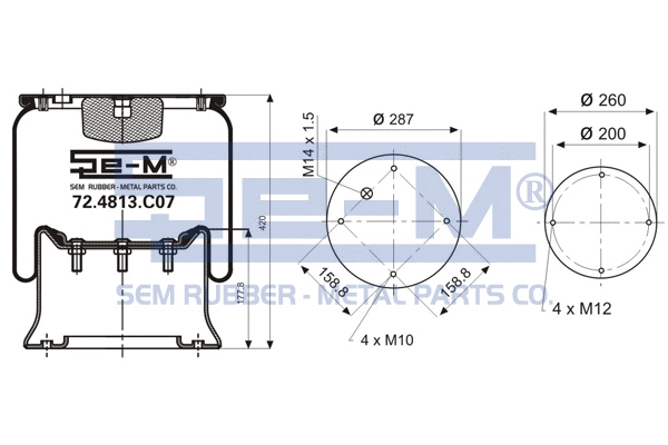 Bellow, air suspension (72.4813.C07)