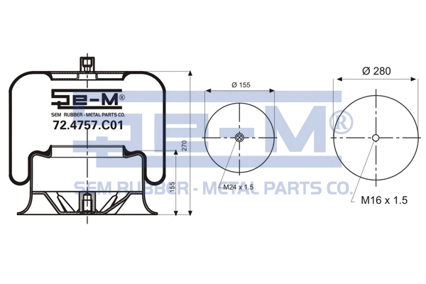 Bellow, air suspension (72.4757.C01)