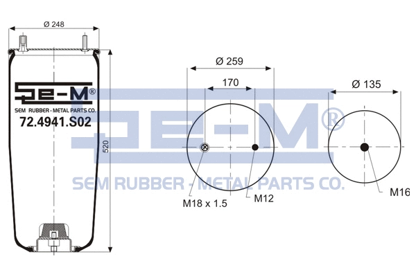 Bellow, air suspension (72.4941.S02)