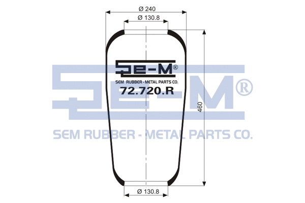 Bellow, air suspension (72.720.R)