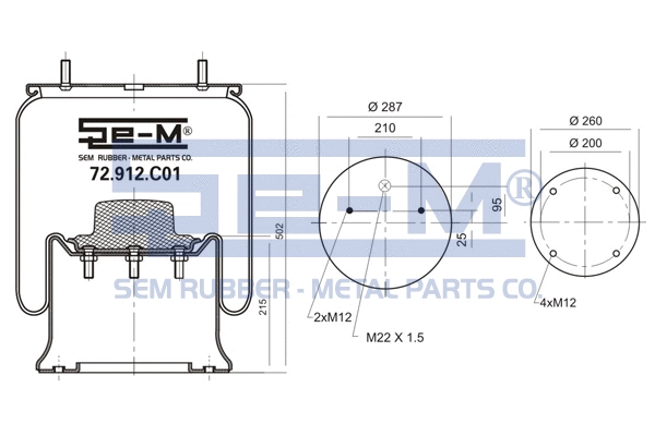 Bellow, air suspension (72.912.C01)