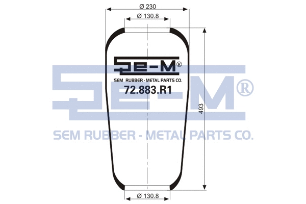 Bellow, air suspension (72.883.R1)