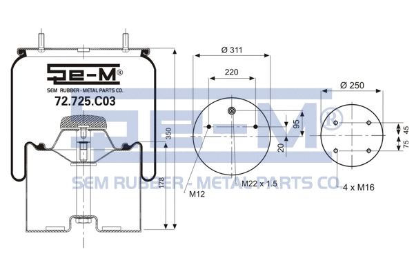 Bellow, air suspension (72.725.C03)