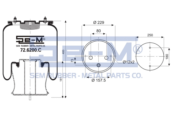 Bellow, air suspension (72.6200.C)
