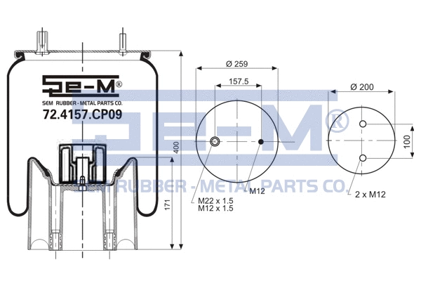 Bellow, air suspension (72.4157.CP09)