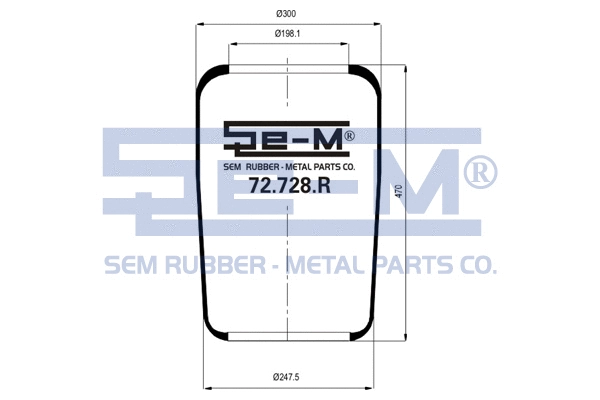 Bellow, air suspension (72.728.R)