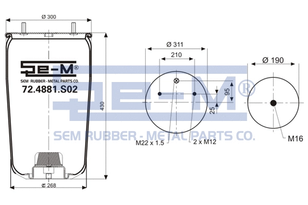 Bellow, air suspension (72.4881.S02)
