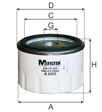 Air Filter, turbocharger (A 8033)