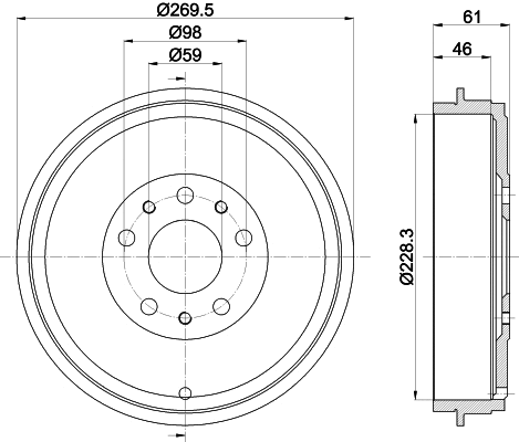Brake Drum (8DT 355 303-211)