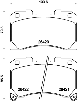 Brake Pad Set, disc brake (8DB 355 041-061)